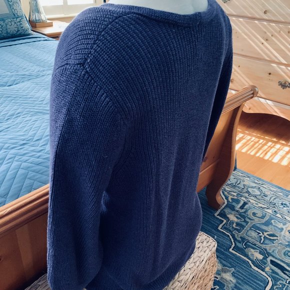 Nic+Zoe Purple/Fig V-neck Shaker Sweater - Size L - Picture 6 of 13